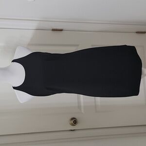 maia Size 4 Black Sleeveless Cocktail Dress, Embellished Back Straps